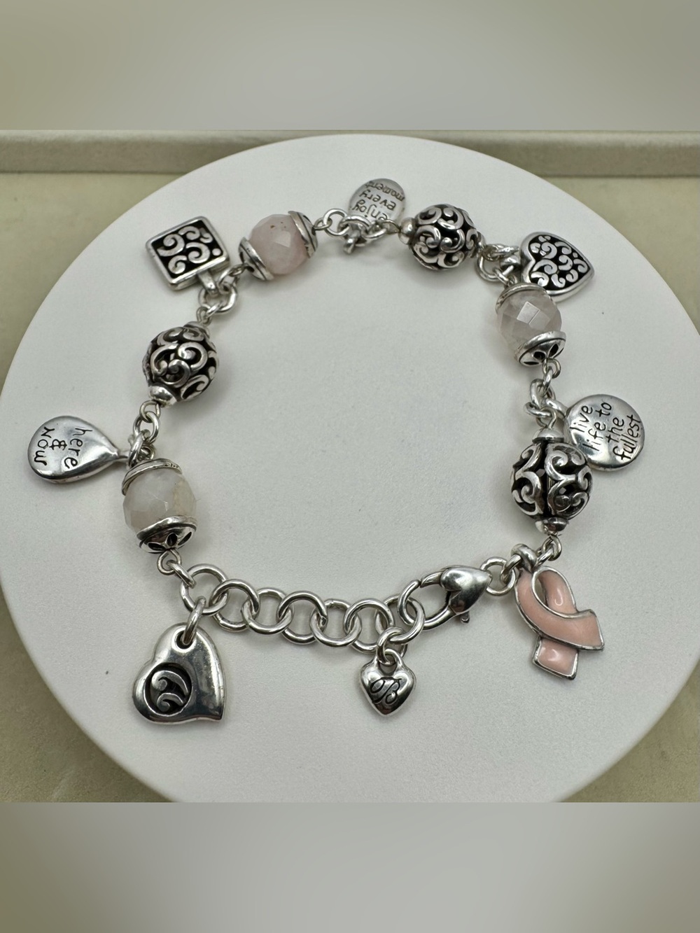 Brighton 2007 Power of Pink Charm Bracelet Retired